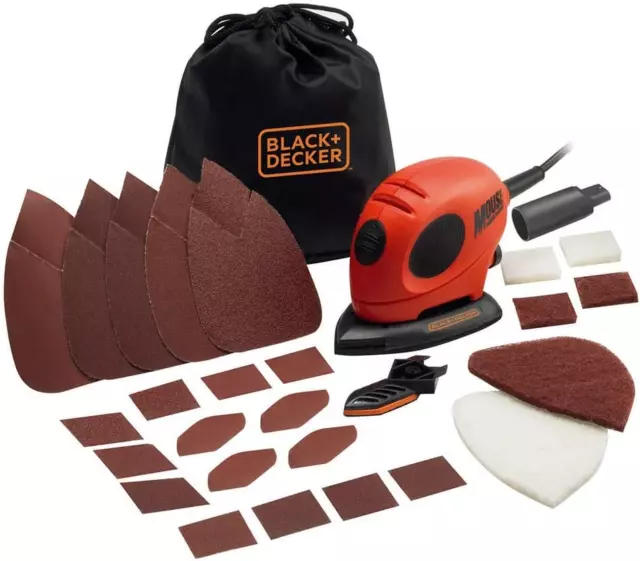 BLACK+DECKER 55 W Detail Mouse Electric Sander with Removable Quick Fit Tips and