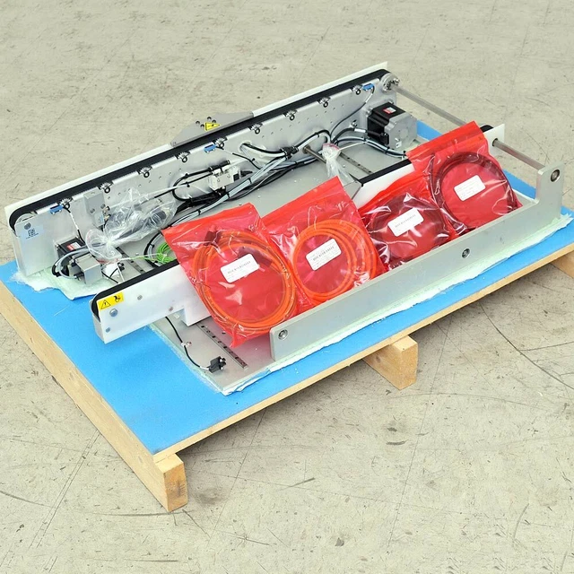 NEW 1m Open-Center 1" Edge Belt Conveyor with Beckhoff Step Motors, Adjustable