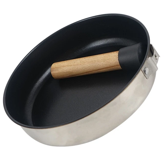 Sartén antiadherente para freír sartén mango de madera sartén para freír huevos