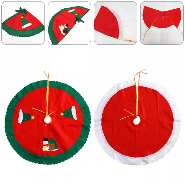 2 pz gonne albero di Natale base tappetino cover grembiule albero vacanza 90 cm