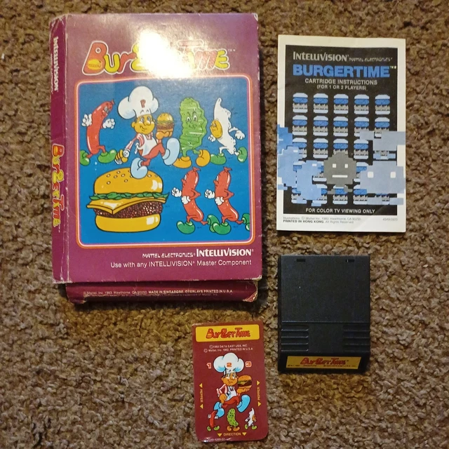 BurgerTime Intellivision Video Game Cartridge Only TESTED