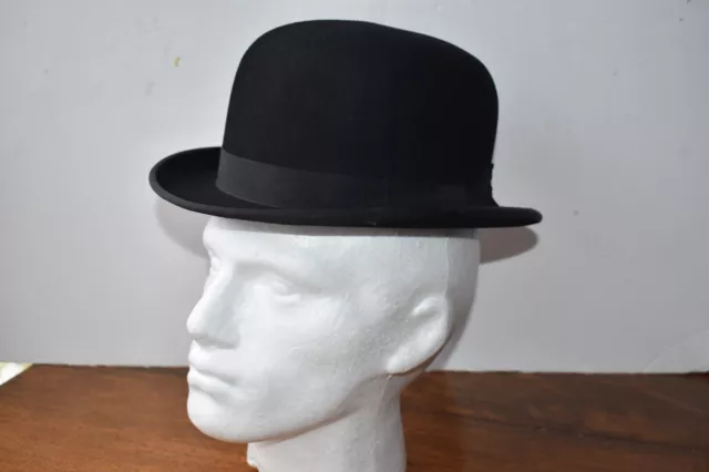 VINTAGE LINCOLN BENNETT & Co LONDON BOWLER HAT, Steam punk-fancy dress etc