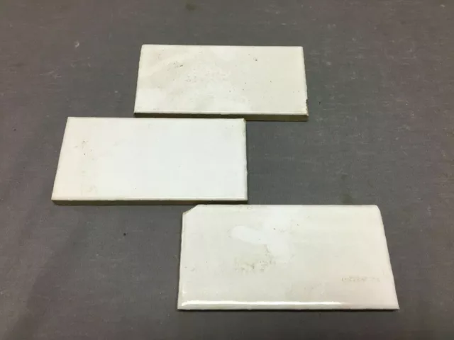 ONE Antique Ceramic Thick Subway Tile 3x6 White Old More Available VTG 1353-21B 3