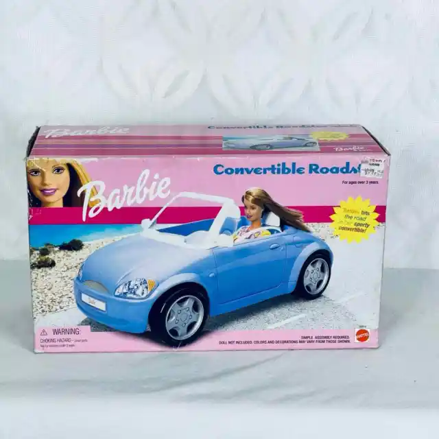 Mattel Barbie Convertible Roadster Vehicle, #88918 2001 Light Blue