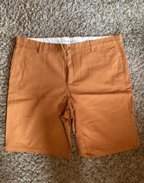 Men's Old Navy Ultimate Slim Built-In-Flex Roasted Pumpkin Brown Shorts size 40