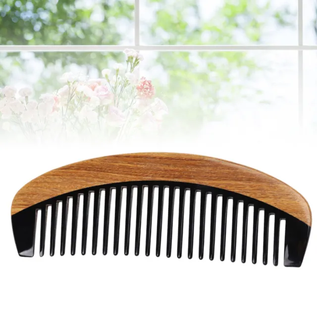 Horn Comb Teeth Wide Tooth Detangling Comb Anti-Static Horn Long Combs Natural