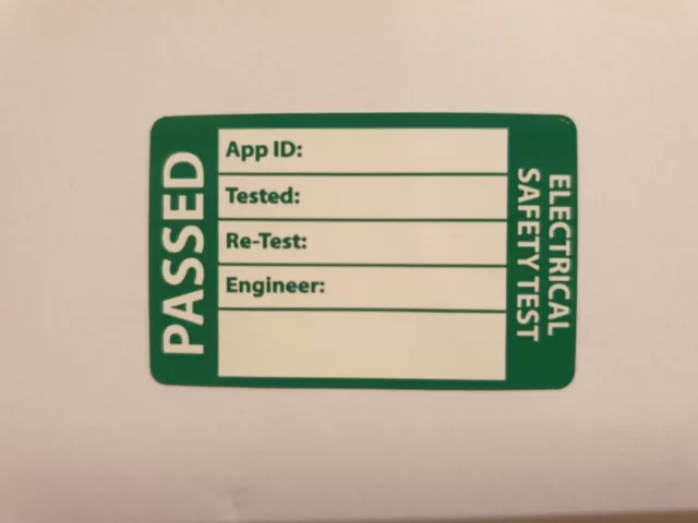 20 x PAT Test Passed Self Adhesive Labels