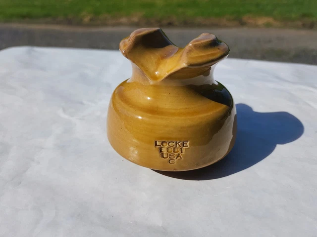 Butterscotch Colored Locke Porcelain  Power Insulator