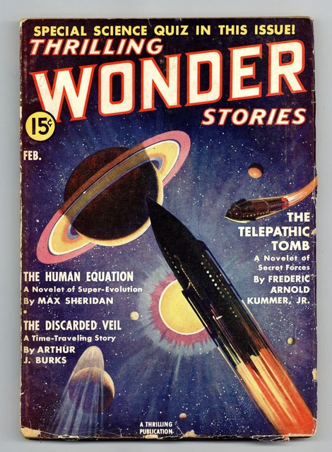 Thrilling Wonder Stories Pulp Feb 1939 Vol. 13 #1 GD/VG 3.0