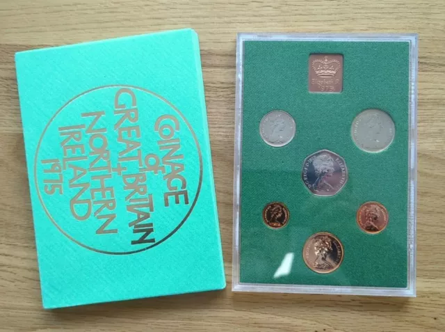 1975 Proof Set Coinage Of Great Britain & Northern Ireland Coins