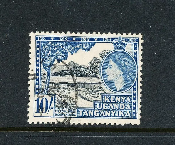 KENYA UGANDA & TANGANYIKA 1954-59 SG179 10/- Good / Fine Used Stamp