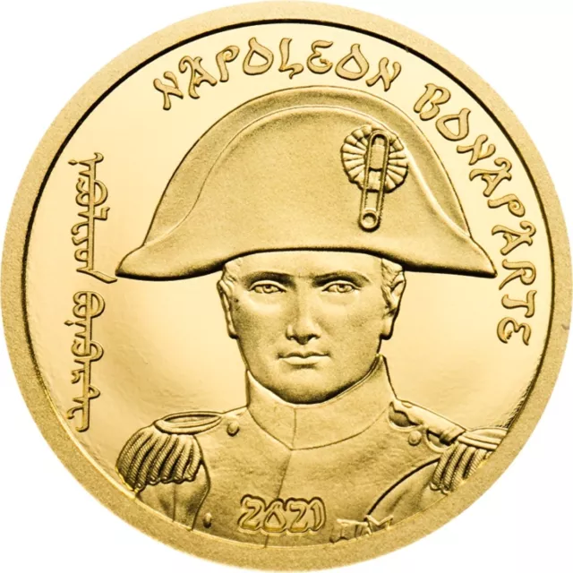 Napoleon Bonaparte half gram Gold coin  Mongolia 2021