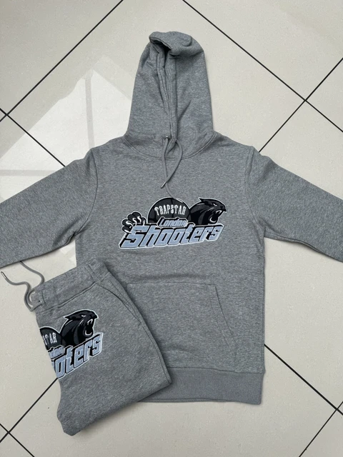 TRAPSTAR SHOOTERS TUTA con Cappuccio Grigio/Azzurro Cielo Nuova