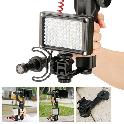 Triple éclair Chaussure Hotshoe Support pour DJI Osmo mobile 2 Zhiyun Smooth 4 