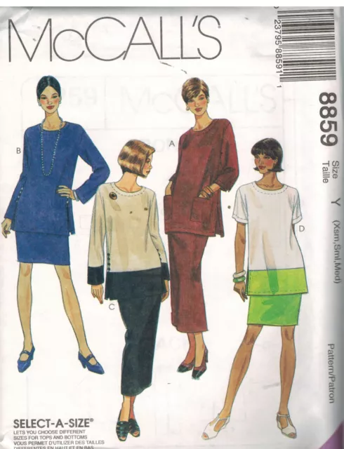 8303 UNCUT McCalls SEWING Pattern Misses Semi Fitted Empire Waist Dress OOP  HTF
