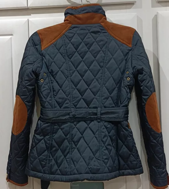 Vince Camuto Women's Jacket. Navy.  Transitional Diamond Quilted Equestrian  XS 3