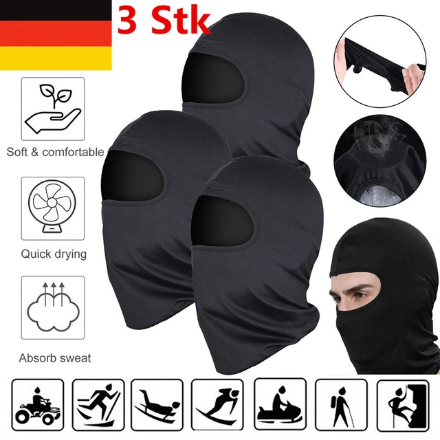 3stk Winter Motorrad Sturmhaube Sturmmaske Skimaske Balaclava Kopfhaube Skimütze