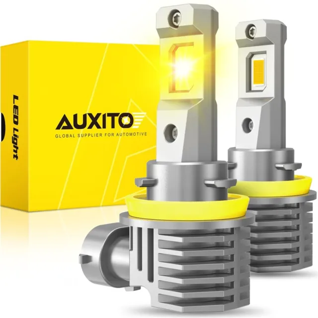 2X H11 H8 H9 LED Headlight Fog Light Bulbs Kit 3000K Golden Yellow High Low Beam