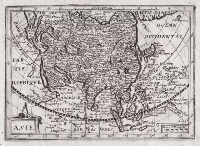 Asia Asie Asien continent Kontinent China Japan Korea Karte map Boisseau 1659