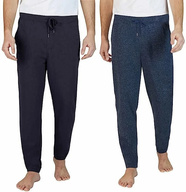 Eddie Bauer Men's Super Soft 2 Pack Lounge Jogger Heather Navy/SolidNavy Size M