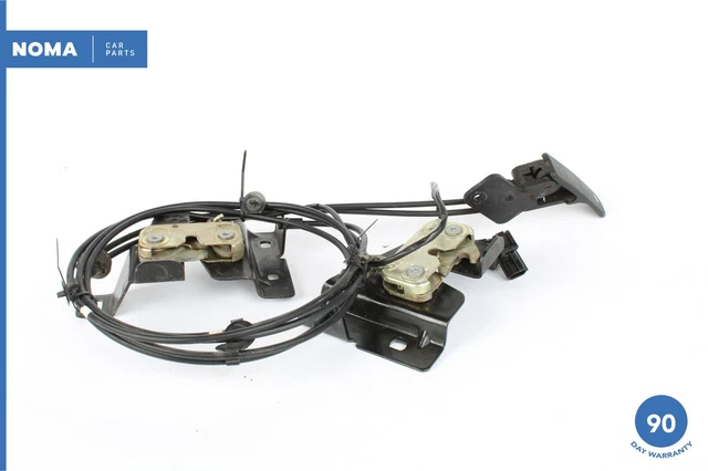 97-06 Jaguar XK8 XKR X100 Hood Latch Lock Set of 2 w/ Cable Release Lever OEM