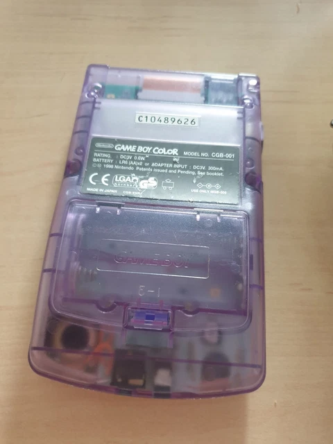 Nintendo Game Boy Color - Console Violet Transparente 1 jeu adaptateur secteur 6