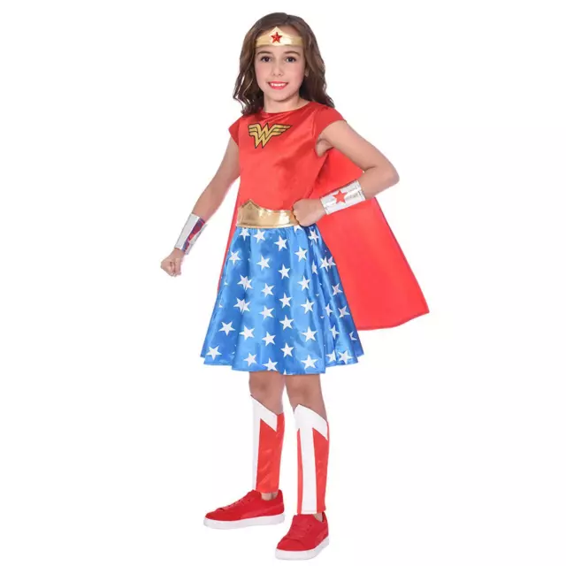 Girls Official Superhero Book Day Classic Wonder Woman Fancy Dress Costume Kids