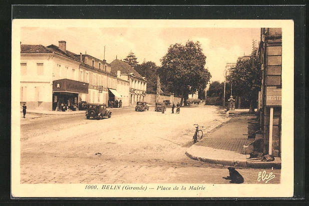 CPA Belin, Place de la mairie