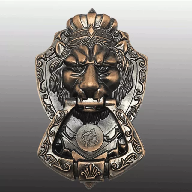 Antique Lion King Head Door Knocker Vintage Bronze Rustic Home Garden Decoration