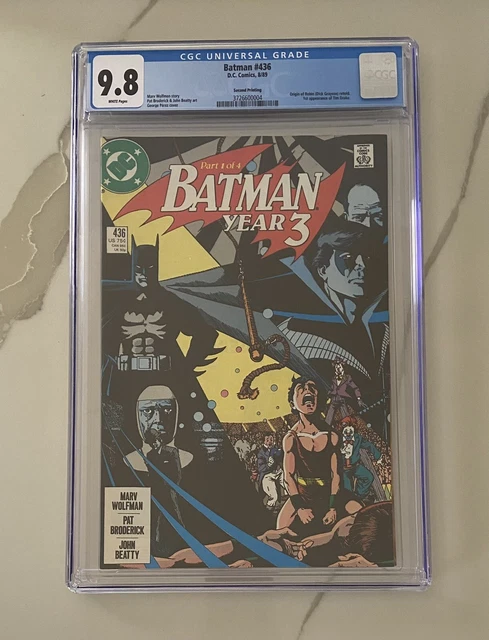 Batman #436 CGC 9.8 WP 1st Tim Drake 2nd print