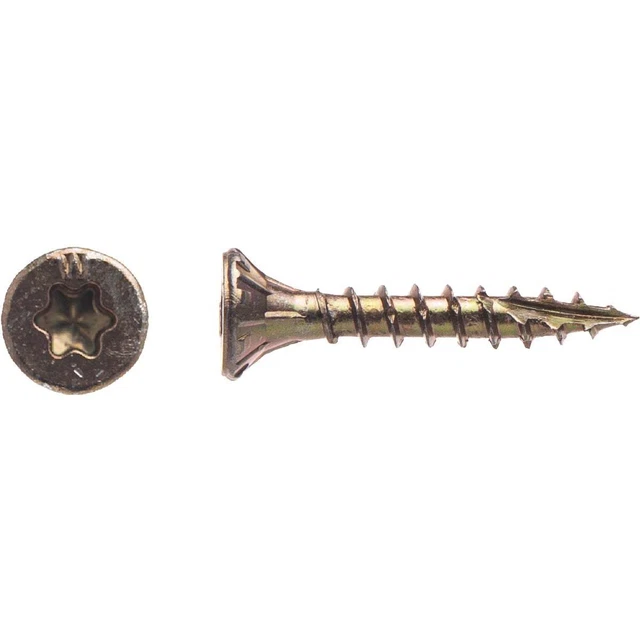 Big Timber #8 x 1 In. Yellow Zinc Flat Head Wood Screw (274 Ct., 1 Lb.) 1YTX81