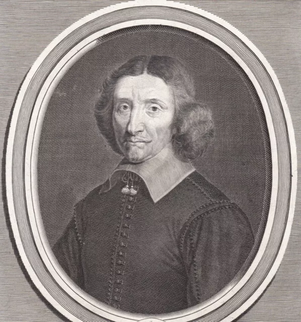 Portrait XVIIIe Arnauld D'Andilly Poète Homme Politique Arboriculture De Médicis