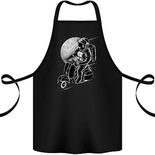 Astro Scooter Spaceman Biker Motorcyle MOD Cotton Apron 100% Organic
