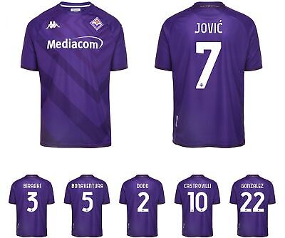 Fiorentina Replica Ufficiale seconda Maglia Divisa Trasferta Gialla Viola Stagione 2021/2022 Logo alabarda Uomo 