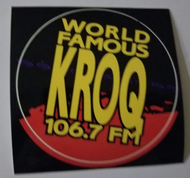 KROQ 106.7 World Famous new sticker very rare collectible 90s