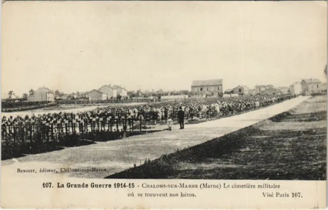 CPA La Grande Guerre 1914-15 CHALONS-sur-MARNE Le Cimetiere militaire (126121)