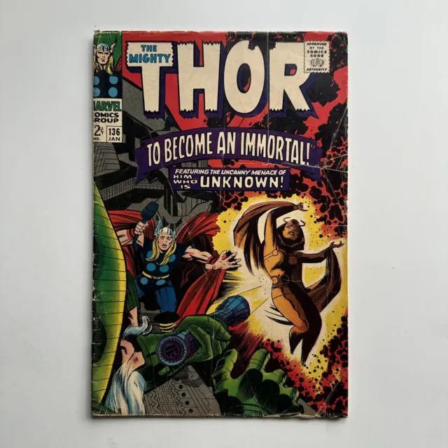 Marvel Comics The Mighty Thor #136 Stan Lee Jack Kirby 1967