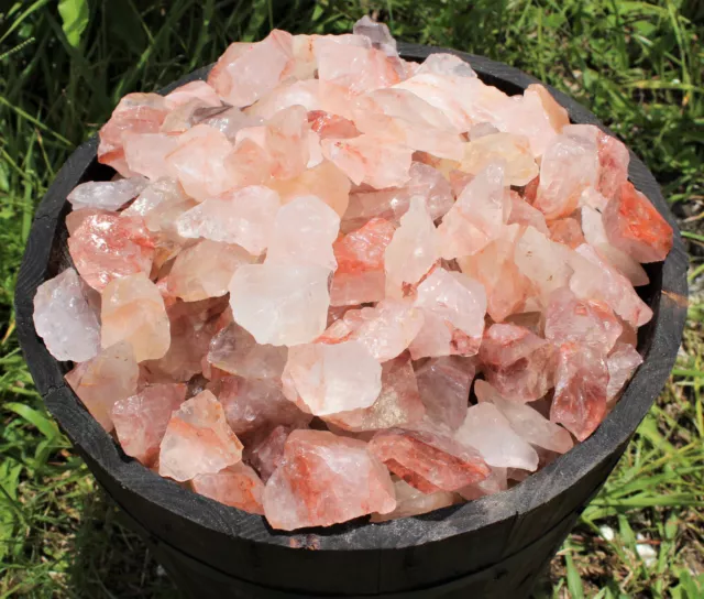 500 Carat Lot Bulk Natural Rough Fire Quartz, Raw Crystal Hematoid (100 Grams)