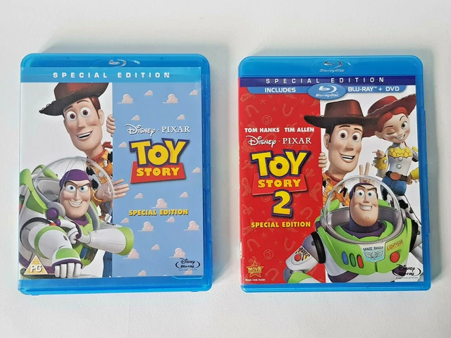 DISNEY PIXAR TOY STORY Bluray 1 2 Special Editions BONUS DVD VGOOD disney-pixar-toy-story-bluray-1-2-special-editions-bonus-dvd-vgood