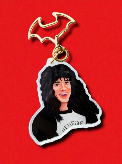 STRANGER THINGS ENAMEL Pin Bioworld Eddie with guitar & Hellfire Club