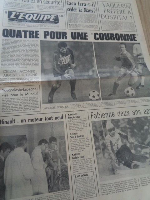L’Equipe Du 23/12/1977 – Édition Originale : Merckx, Mohamed Ali, Klammer – Journal Sportif Vintage