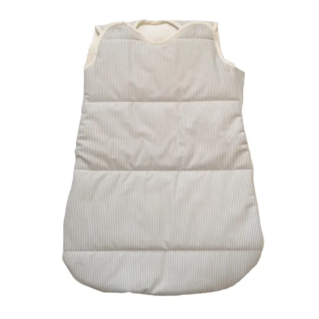 Baby Schlafsack 70cm Warm Baumwolle Schlafsäcke Kinder Grau Weiß Gestreift Gr 70