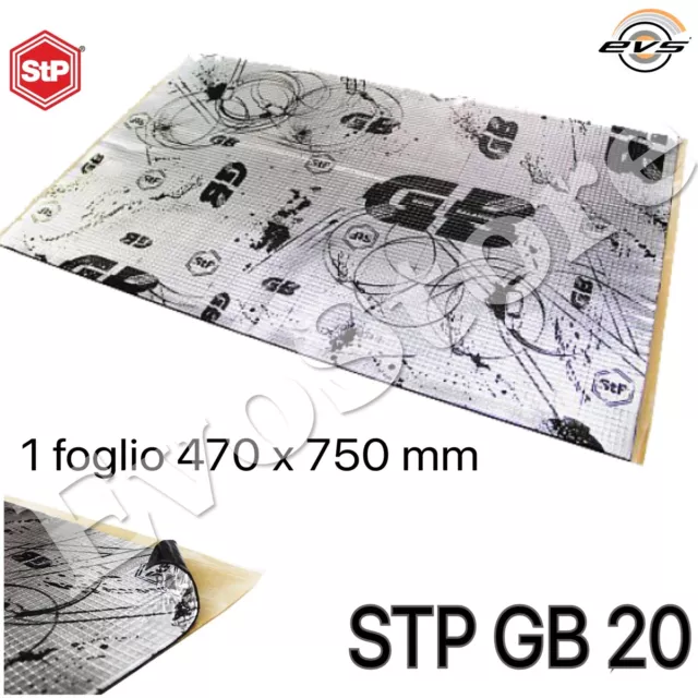 1 Foglio STP GB 2 Insonorizzante Antivibrante Auto Pannello Adesivo 750x470x2mm