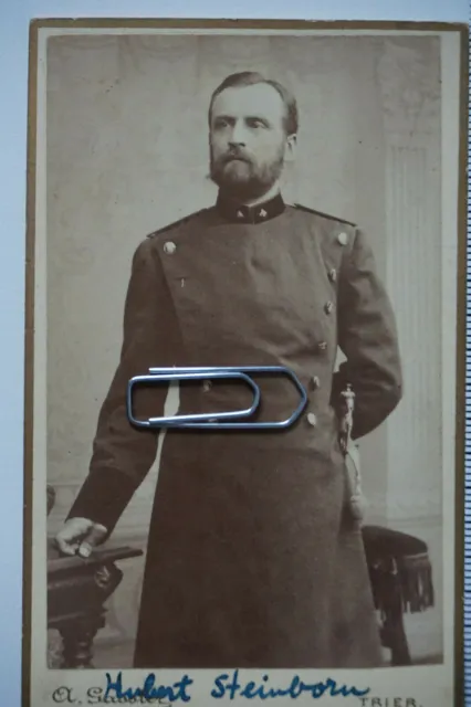 #172 CDV Offizier Herbert Steinborn o. Hubert wohl Krieg 1870 Trier Württemberg