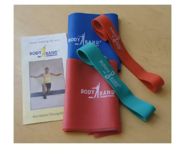 2x Bodyband und 2x Rubberband als Set im Polybeutel - Fitnessband Gymnastikband