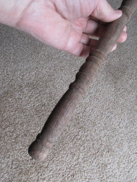 ONE Antique Wood Spindle - 18" - 1880's era House Salvage 2