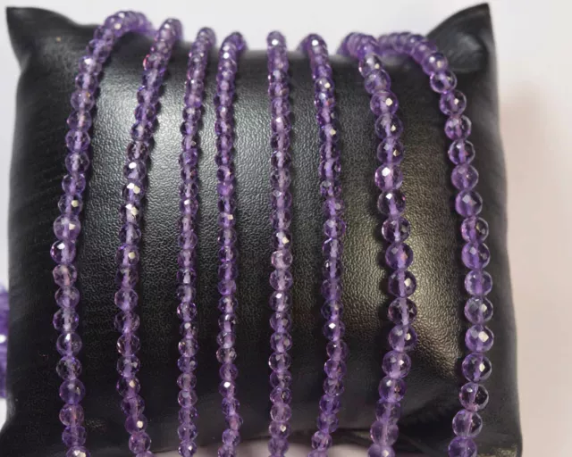 Amethyst Natural Gemstones Round Faceted Loose Beads 591Ct 23 Strand Lot 113-139 3