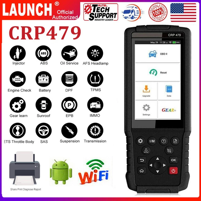 LAUNCH CRP479 OBD2 Car Scanner ABS TPMS DPF IMMO Oil Gear Learing AFS