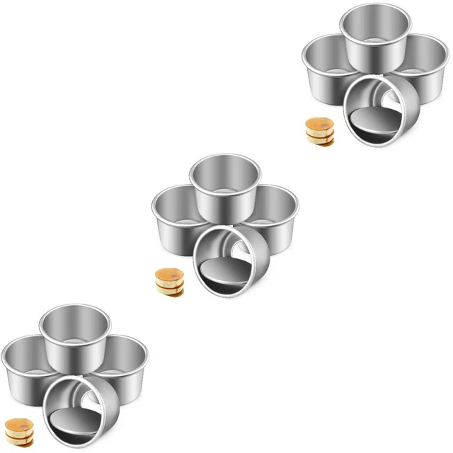 12 Pcs Small Easy Quick Release Bakeware Cake Molds with Removable Bottom