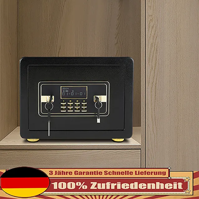Möbeltresor Safe Tresor mit digital Tastatur & Schlüssel Alarmsystem Feuerfest